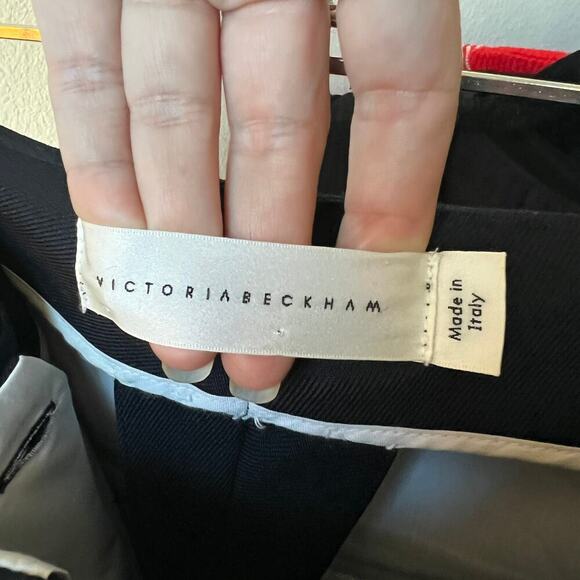 Victoria Beckham Navy Wool Sailor Front Trousers Size US 6 - Picture 6 of 8